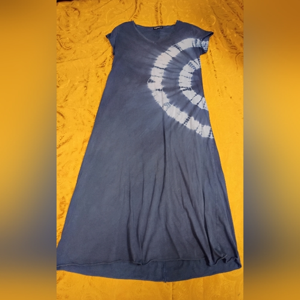 Sheilay Women's Blue Tie-dye Maxi Style Dress Size XL - Picture 5 of 6
